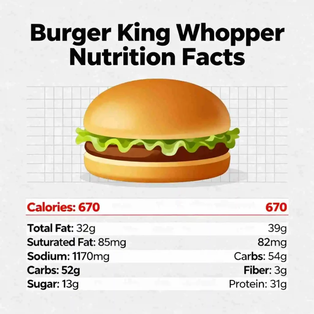 burger king whopper nutrition